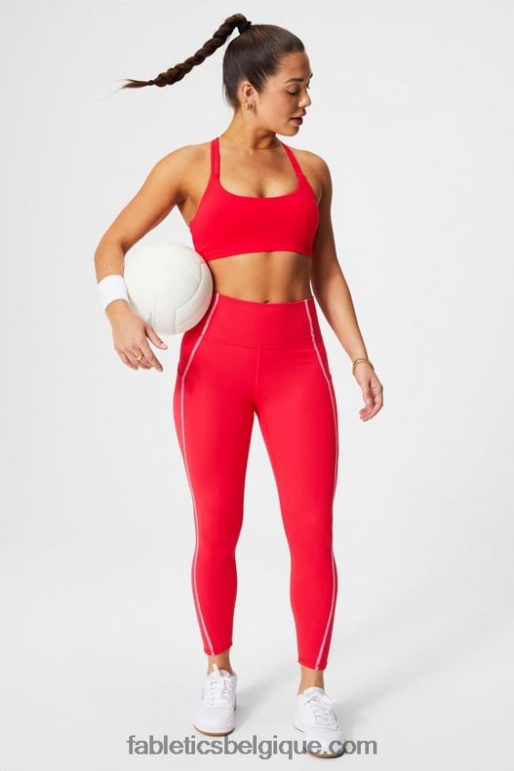 soutien-gorge principal à faible impact femmes Fabletics 404P0T1450 cerise classique
