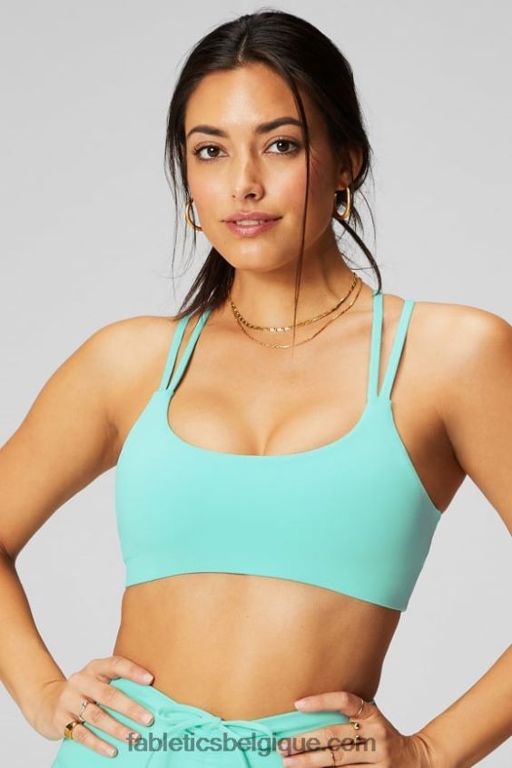 soutien-gorge principal à faible impact femmes Fabletics 404P0T1453 néon au bord de la piscine