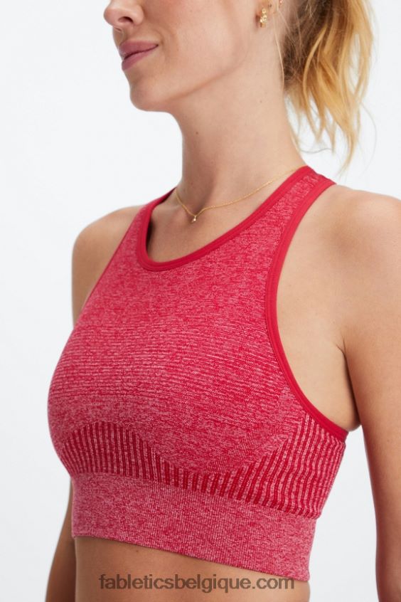 soutien-gorge sans couture à faible impact ombré femmes Fabletics 404P0T1560 cerise douce foncée/coque molle