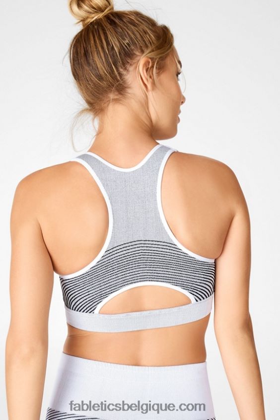 soutien-gorge sans couture étoile femmes Fabletics 404P0T1682 gris glace/noir