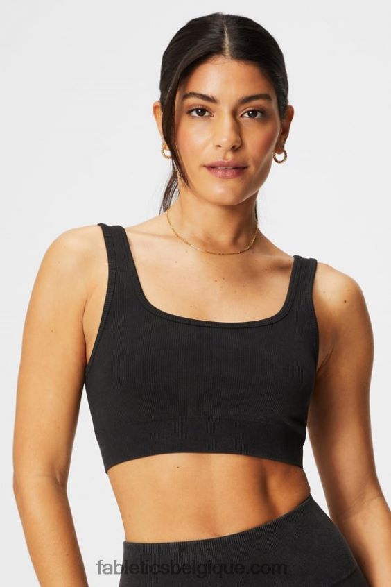 soutien-gorge sans coutures à dos échancré femmes Fabletics 404P0T1483 millésime noir
