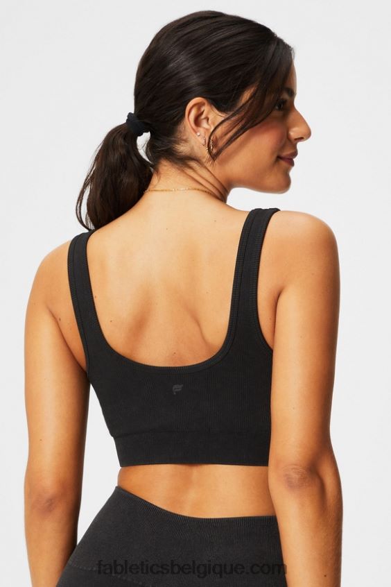 soutien-gorge sans coutures à dos échancré femmes Fabletics 404P0T1483 millésime noir