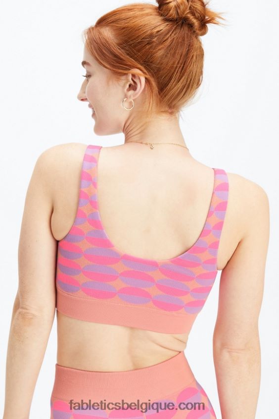 soutien-gorge sans coutures dottie geo femmes Fabletics 404P0T1601 rose rave géo multi