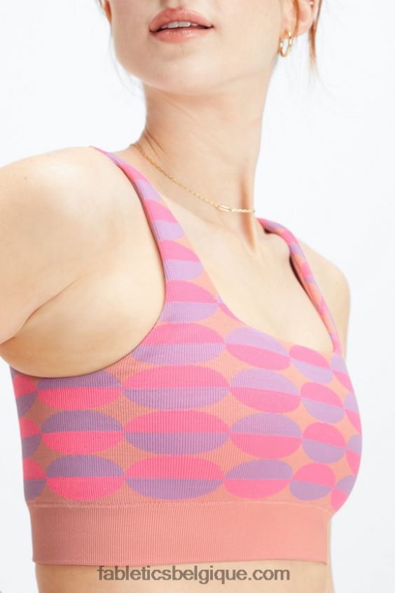 soutien-gorge sans coutures dottie geo femmes Fabletics 404P0T1601 rose rave géo multi