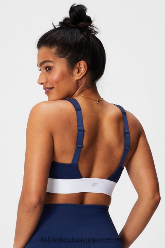 toute la journée tous les jours soutien-gorge 100 femmes Fabletics 404P0T1462 marine collégiale/blanc classique