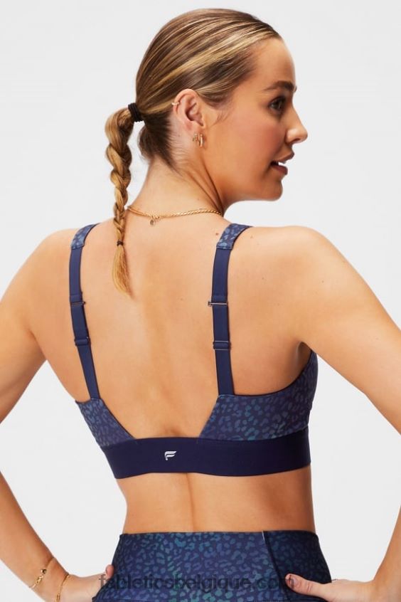 toute la journée tous les jours soutien-gorge 100 femmes Fabletics 404P0T1466 heatmap léopard/bleu marine