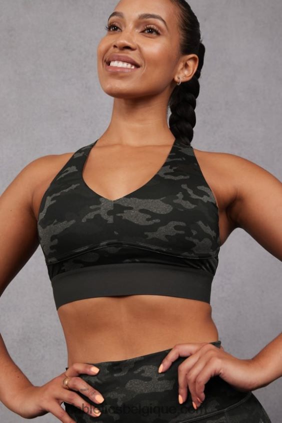 toute la journée tous les jours soutien-gorge 102 femmes Fabletics 404P0T1473 camouflage anthracite/anthracite
