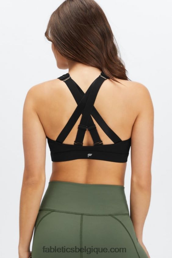 belle soutien-gorge de sport à impact élevé femmes Fabletics 404P0T1398 noir