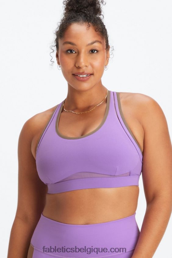 belle soutien-gorge de sport à impact élevé femmes Fabletics 404P0T1399 ultraviolet/écorce de saule