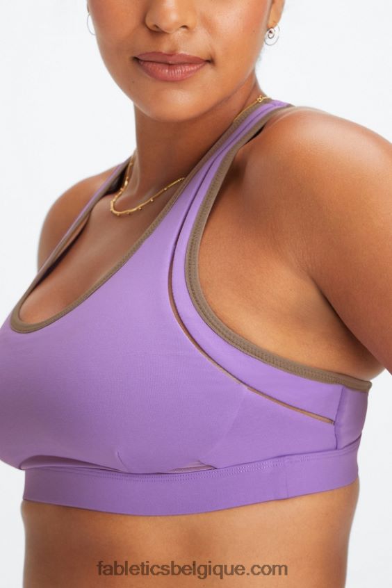 belle soutien-gorge de sport à impact élevé femmes Fabletics 404P0T1399 ultraviolet/écorce de saule