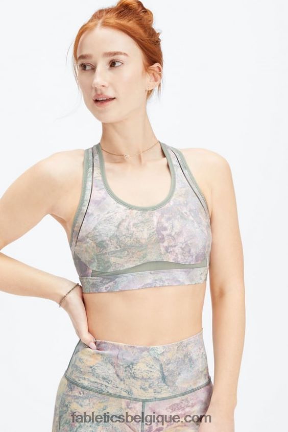 belle soutien-gorge de sport à impact élevé femmes Fabletics 404P0T1401 roche lunaire/canyon rose