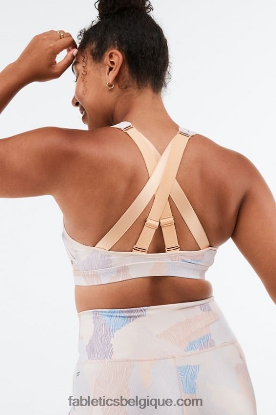 belle soutien-gorge de sport à impact élevé femmes Fabletics 404P0T1407 sable aride/chaud