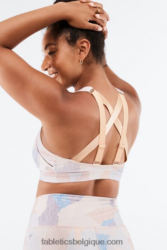 belle soutien-gorge de sport à impact élevé femmes Fabletics 404P0T1407 sable aride/chaud