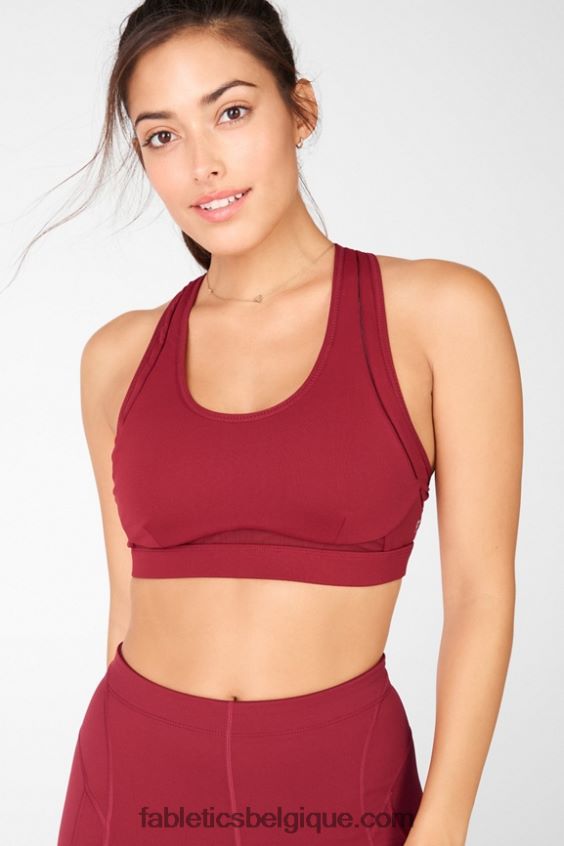 belle soutien-gorge de sport à impact élevé femmes Fabletics 404P0T1410 brique/ocre