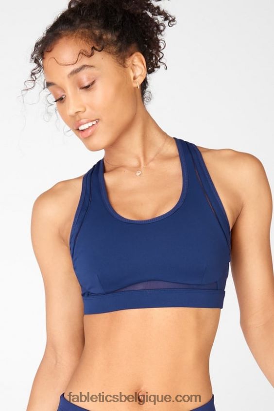 belle soutien-gorge de sport à impact élevé femmes Fabletics 404P0T1411 marine