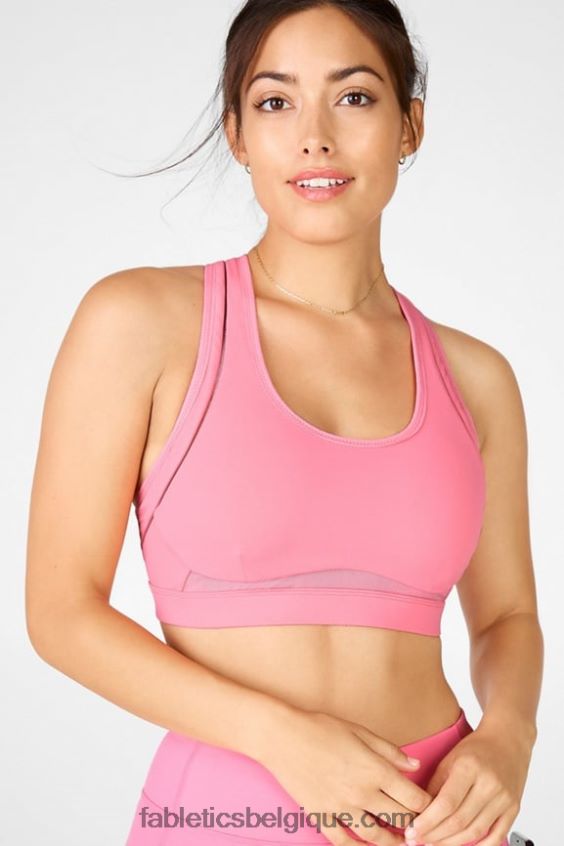 belle soutien-gorge de sport à impact élevé femmes Fabletics 404P0T1414 mauve rosé