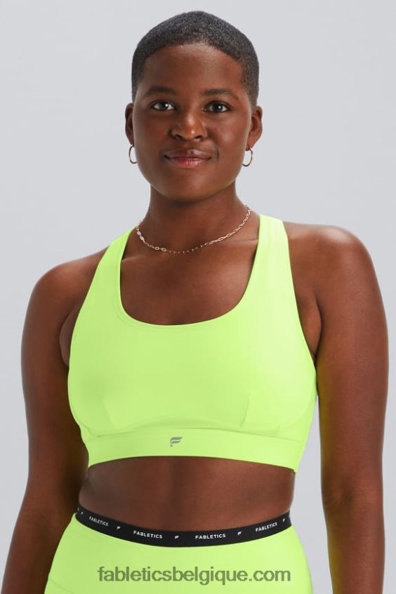 brassière de sport à dos nageur belle femmes Fabletics 404P0T1395 surligneur