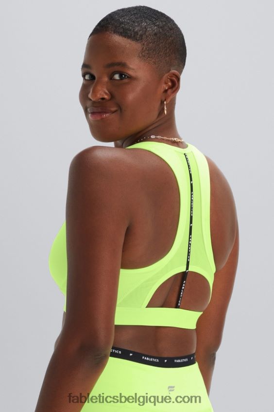 brassière de sport à dos nageur belle femmes Fabletics 404P0T1395 surligneur