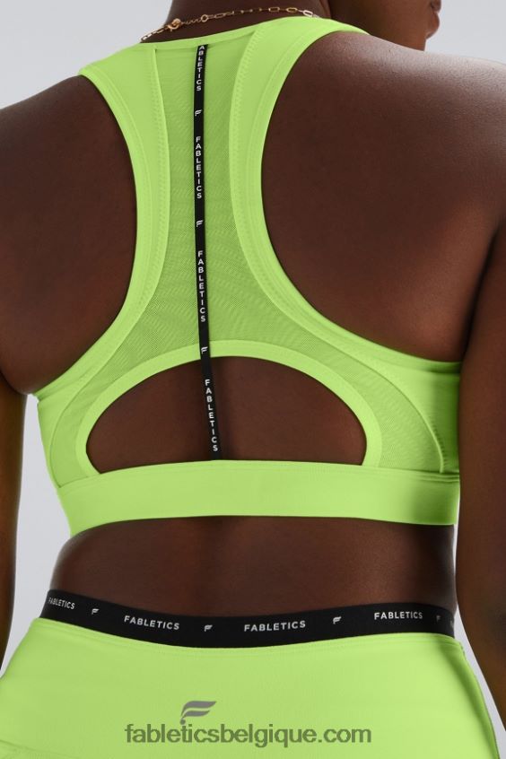 brassière de sport à dos nageur belle femmes Fabletics 404P0T1395 surligneur