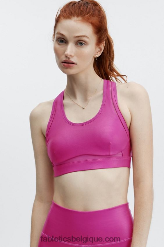 brassière de sport impactante belle irisée femmes Fabletics 404P0T1405 fuchsia foncé irisé/très baie