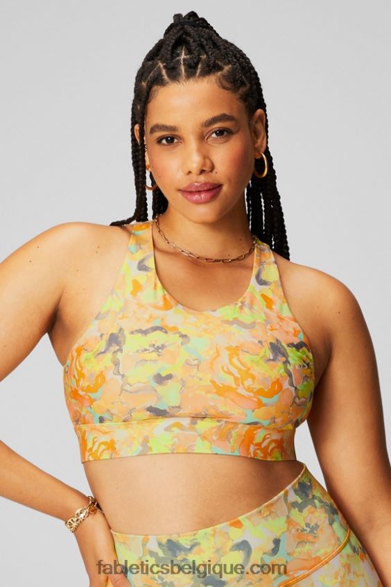 soutien-gorge de sport anti-rebond 89 femmes Fabletics 404P0T1334 souci peint