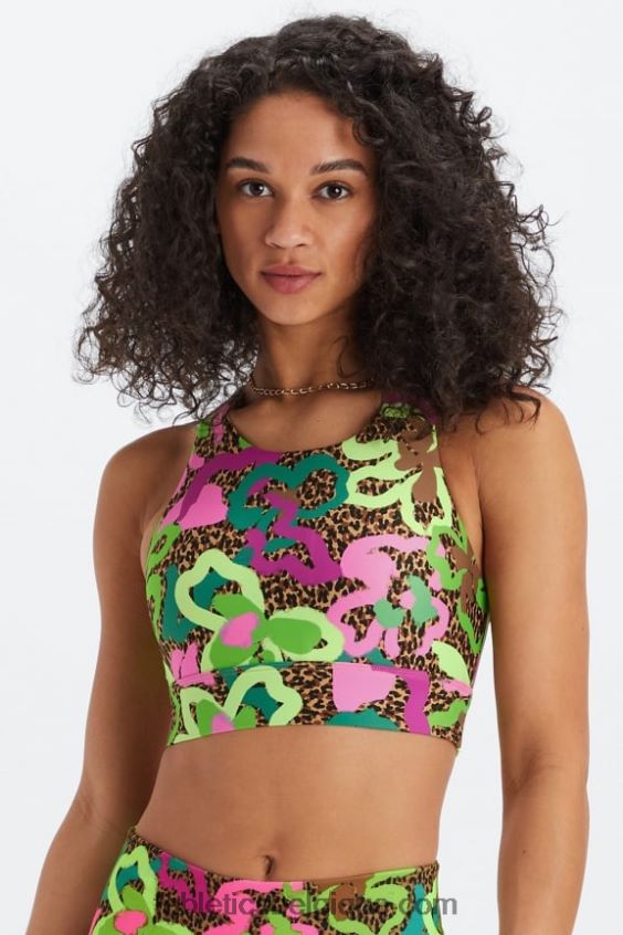 soutien-gorge de sport anti-rebond 91 femmes Fabletics 404P0T1342 oasis tropicale
