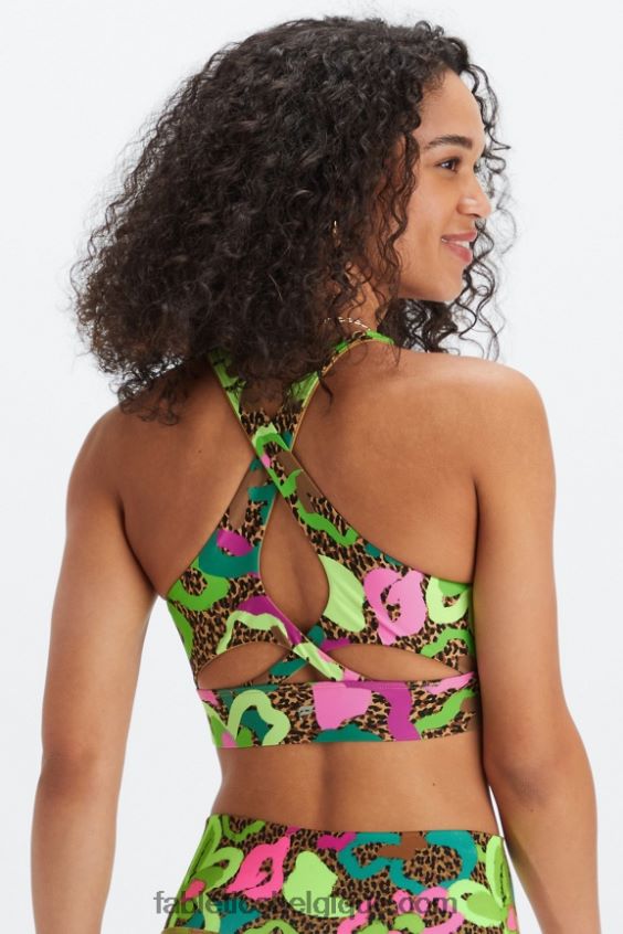 soutien-gorge de sport anti-rebond 91 femmes Fabletics 404P0T1342 oasis tropicale