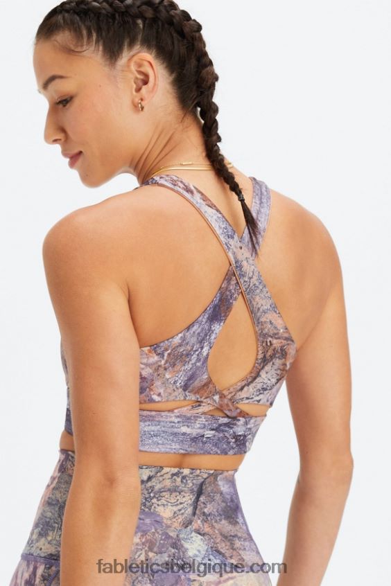 soutien-gorge de sport anti-rebond 91 femmes Fabletics 404P0T1343 orchidée roche lunaire