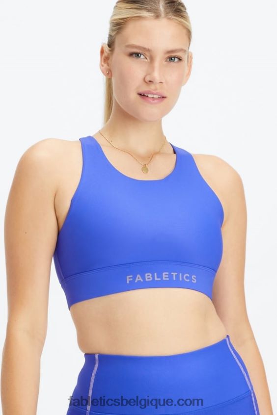 soutien-gorge de sport anti-rebond 91 femmes Fabletics 404P0T1345 piscine/argent réfléchissant