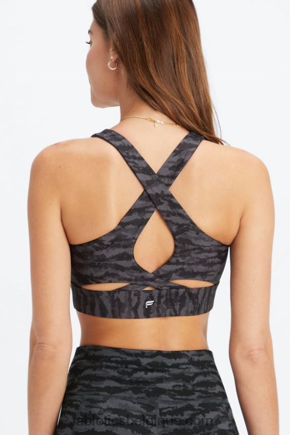 soutien-gorge de sport anti-rebond 91 femmes Fabletics 404P0T1346 tigresse en étain