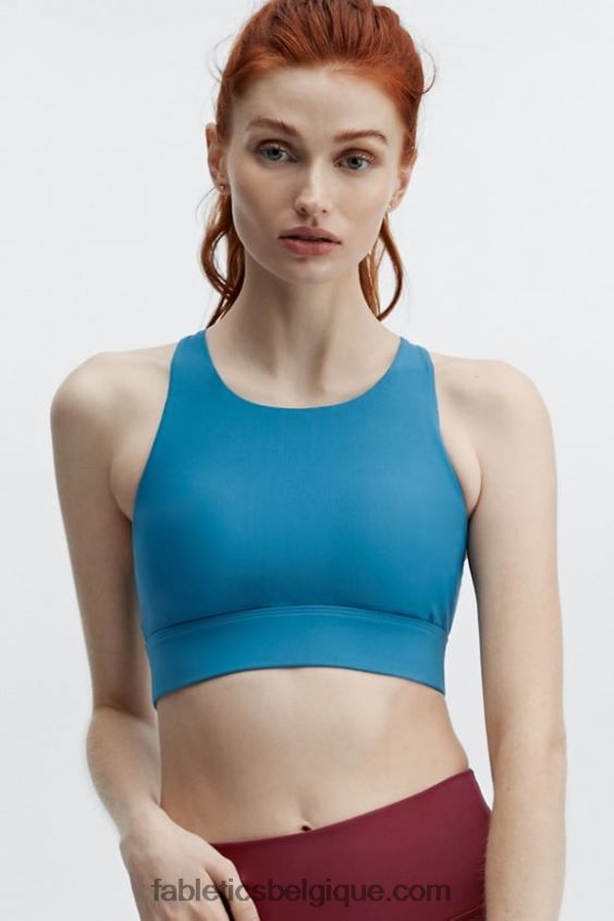 soutien-gorge de sport anti-rebond 92 femmes Fabletics 404P0T1351 vague océanique