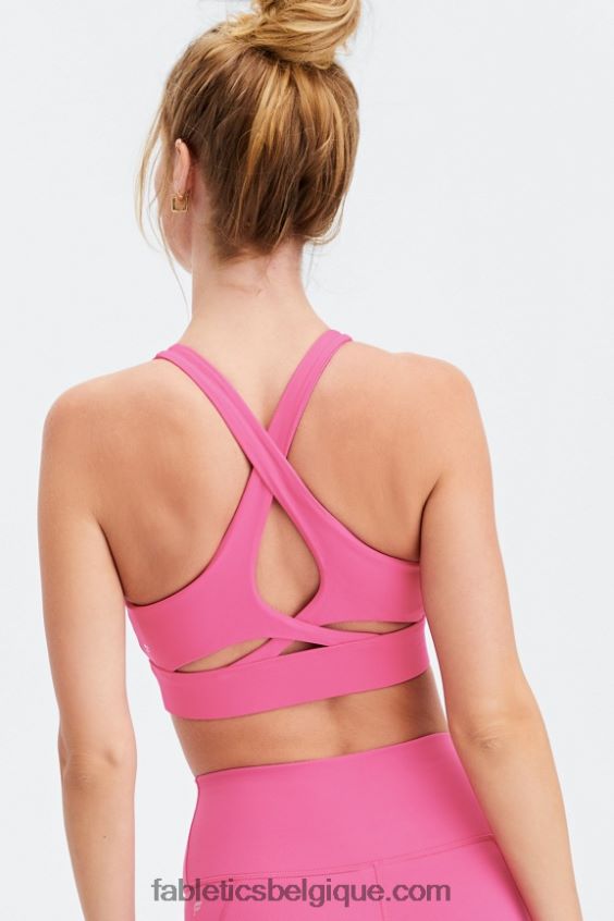 soutien-gorge de sport anti-rebond 93 femmes Fabletics 404P0T1354 peluche rose