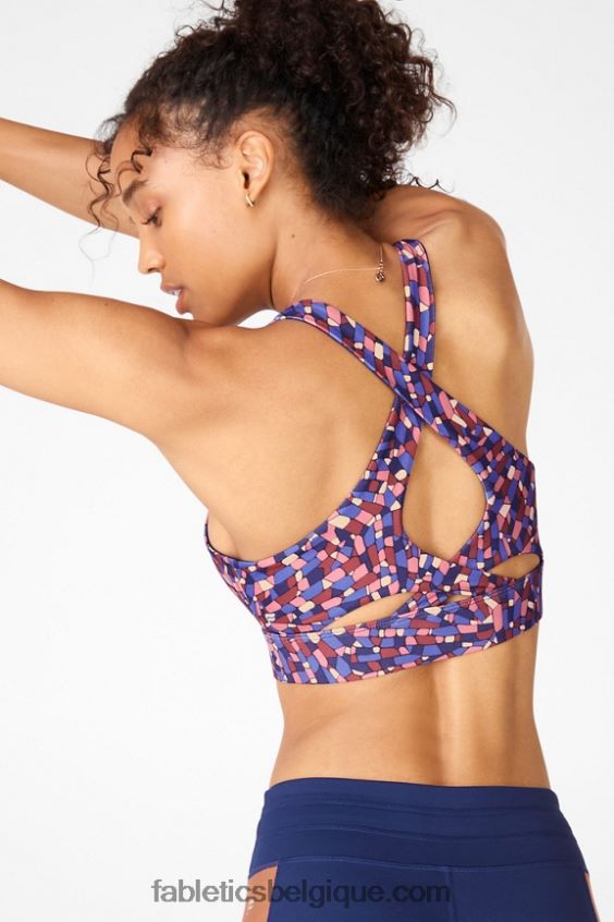 soutien-gorge de sport anti-rebond 94 femmes Fabletics 404P0T1359 cristallin marine