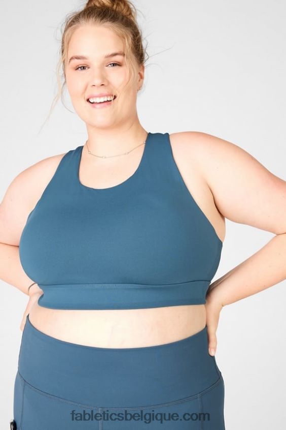 soutien-gorge de sport anti-rebond 95 femmes Fabletics 404P0T1362 bleu céleste