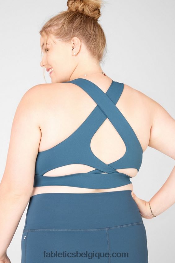 soutien-gorge de sport anti-rebond 95 femmes Fabletics 404P0T1362 bleu céleste