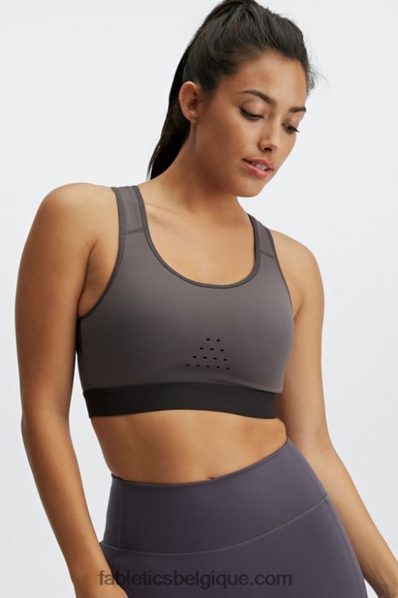 soutien-gorge de sport de course à impact élevé elsie femmes Fabletics 404P0T1420 gris moyen/fantôme