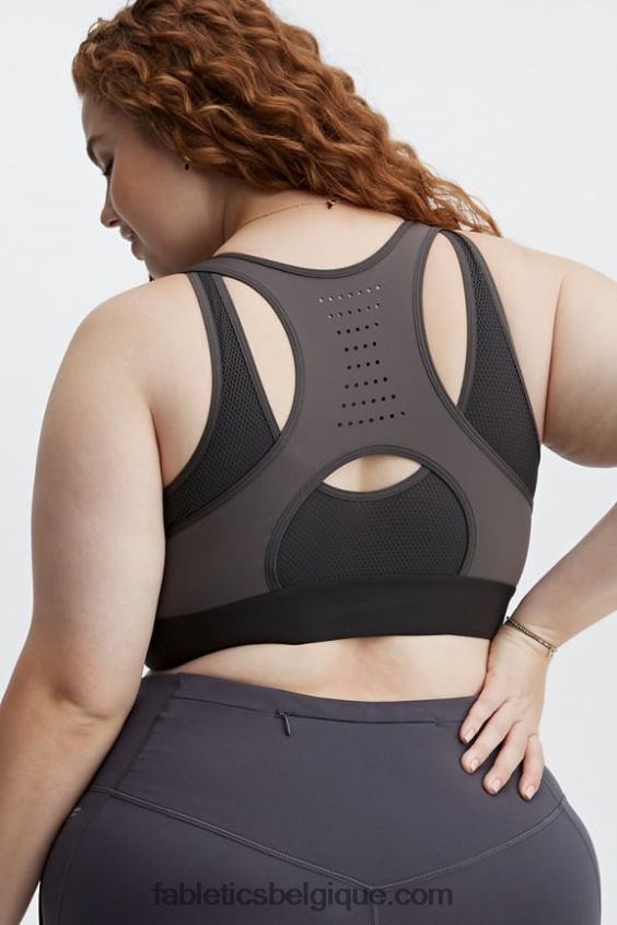 soutien-gorge de sport de course à impact élevé elsie femmes Fabletics 404P0T1421 gris moyen/fantôme