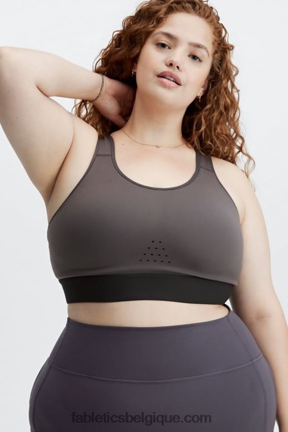 soutien-gorge de sport de course à impact élevé elsie femmes Fabletics 404P0T1421 gris moyen/fantôme