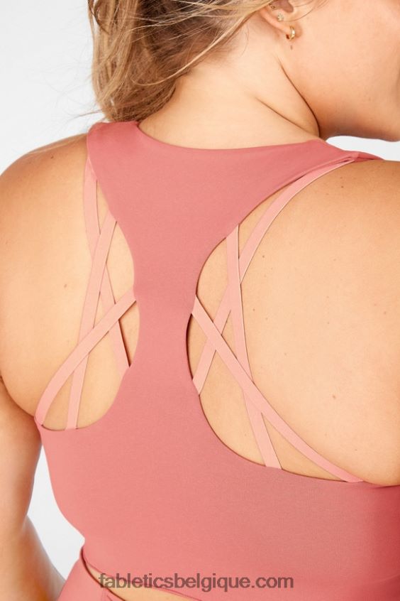soutien-gorge de sport à fort impact boost femmes Fabletics 404P0T1442 cèdre/fleur poussiéreux
