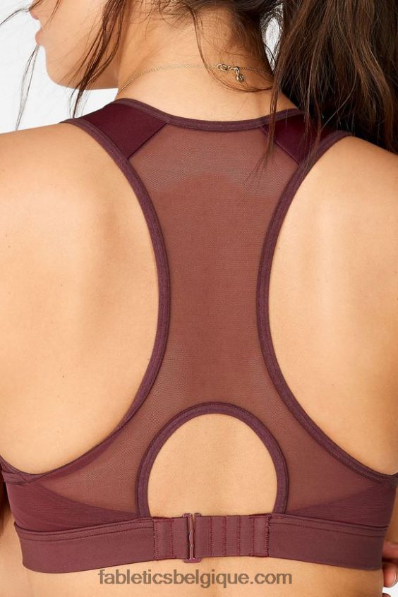soutien-gorge de sport à impact élevé avec fermeture éclair sur le devant femmes Fabletics 404P0T1448 rouiller