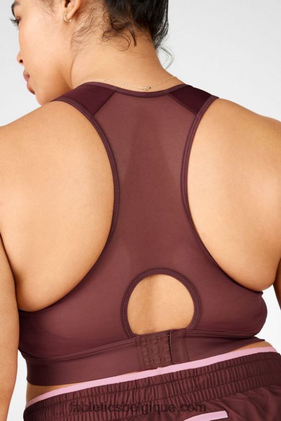 soutien-gorge de sport à impact élevé avec fermeture éclair sur le devant femmes Fabletics 404P0T1449 rouiller