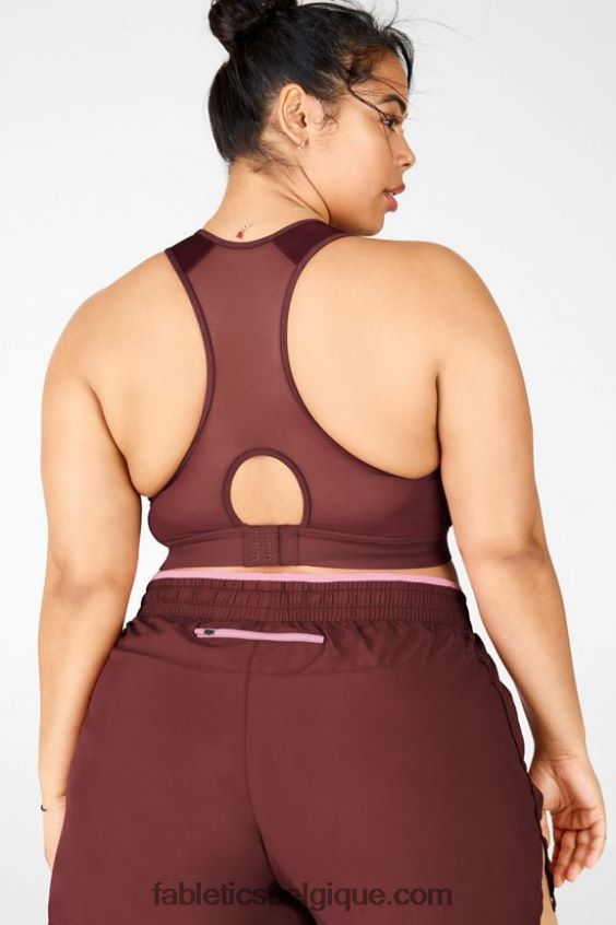 soutien-gorge de sport à impact élevé avec fermeture éclair sur le devant femmes Fabletics 404P0T1449 rouiller