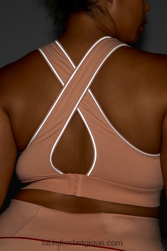 soutien-gorge de sport à impact élevé brynn ii femmes Fabletics 404P0T1436 bois de santal/kaki/argent réfléchissant