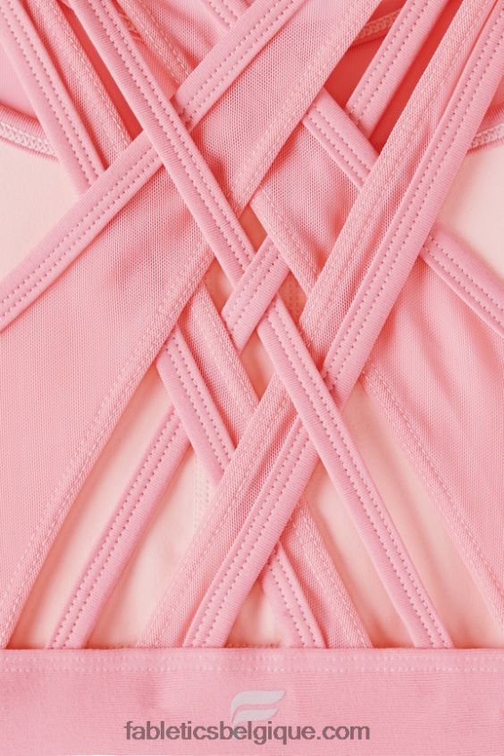 soutien-gorge de sport à impact élevé faye femmes Fabletics 404P0T1383 fard à joues rouge/crème au beurre rose