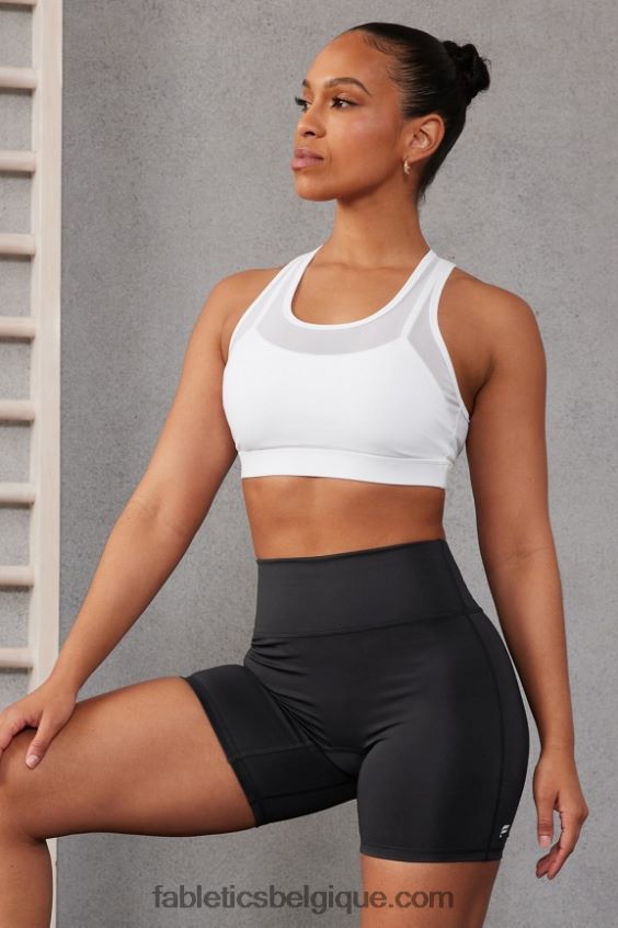 soutien-gorge de sport à impact élevé faye femmes Fabletics 404P0T1384 blanc classique
