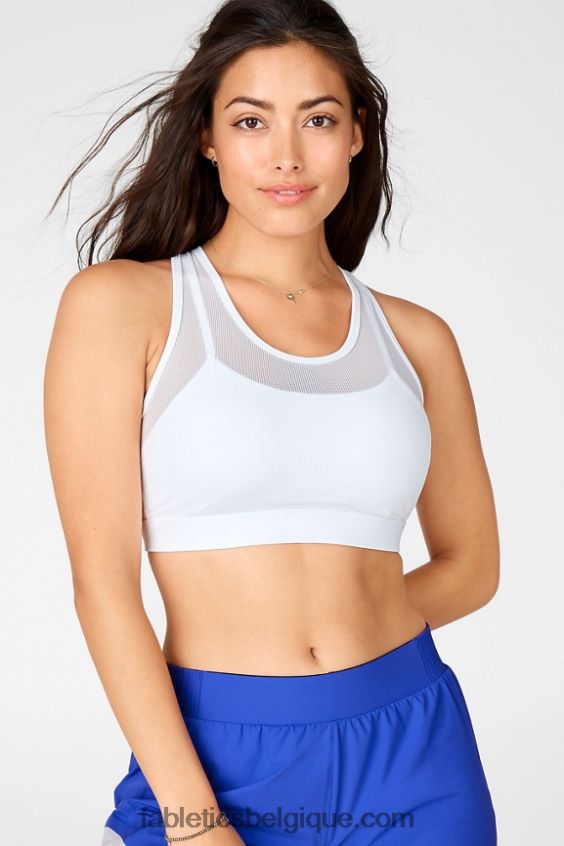 soutien-gorge de sport à impact élevé faye femmes Fabletics 404P0T1386 blanc