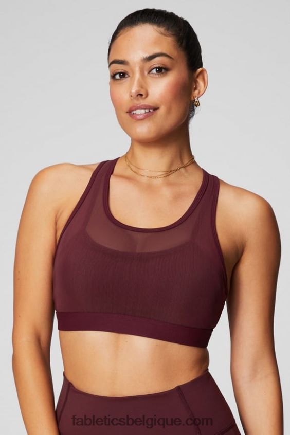 soutien-gorge de sport à impact élevé faye femmes Fabletics 404P0T1388 merlot