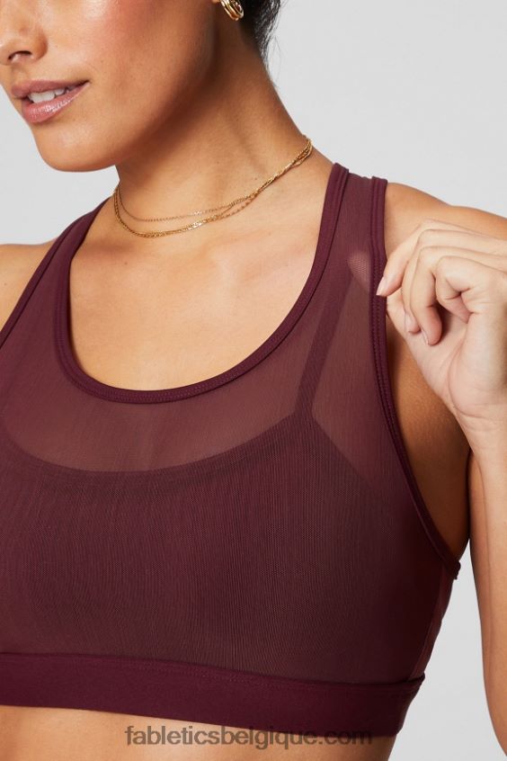 soutien-gorge de sport à impact élevé faye femmes Fabletics 404P0T1388 merlot