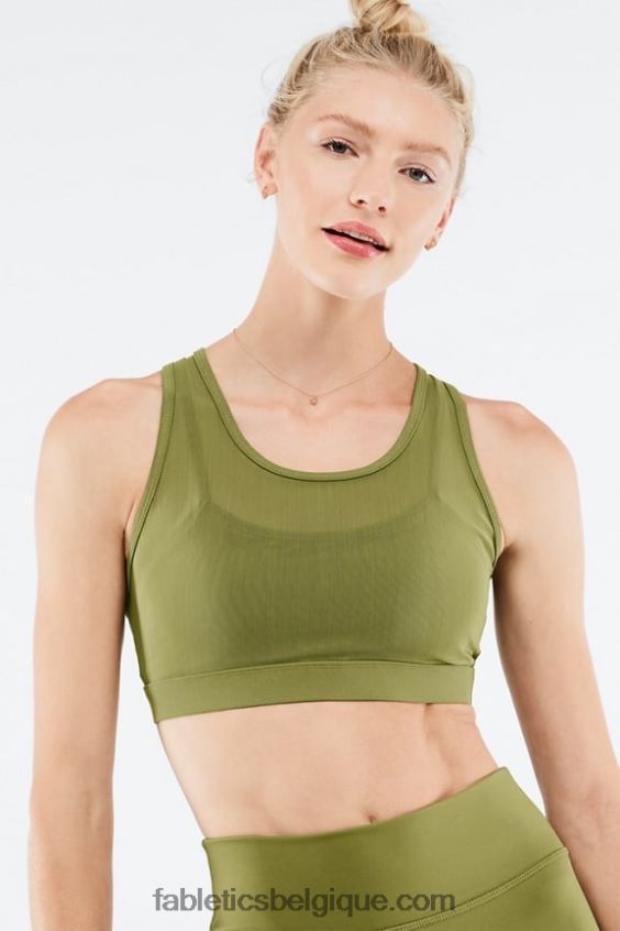 soutien-gorge de sport à impact élevé faye femmes Fabletics 404P0T1390 olive fanée