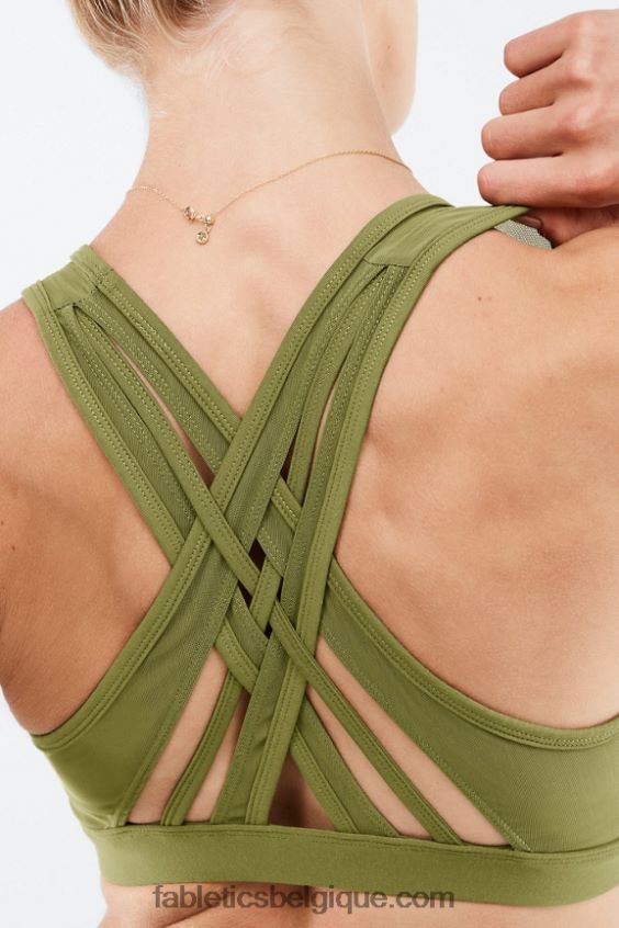 soutien-gorge de sport à impact élevé faye femmes Fabletics 404P0T1390 olive fanée